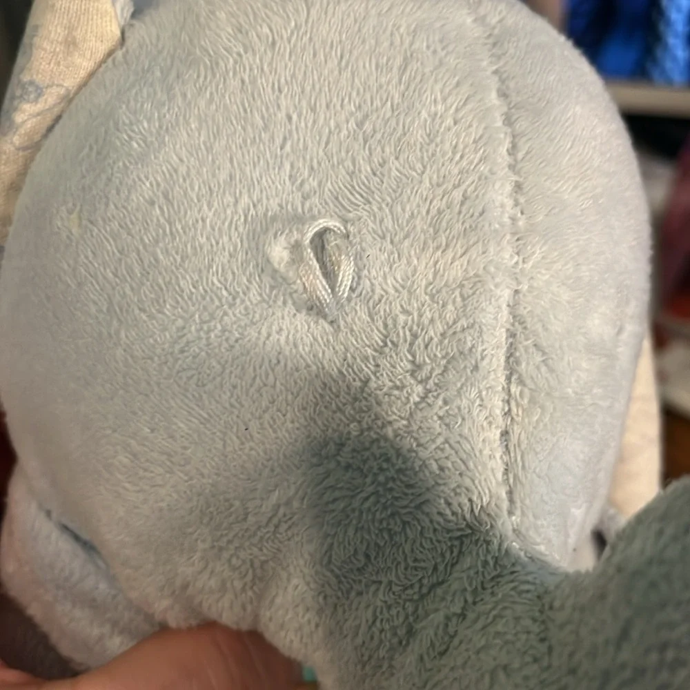 Ralph Lauren Plush Elephant Stuffed Animal Blue Horse Logo 14” Long